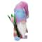 15" Purple & Blue Gnome Boy with Tulips Spring Figurine